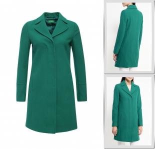 Зеленые пальто, пальто united colors of benetton, осень-зима 2016/2017